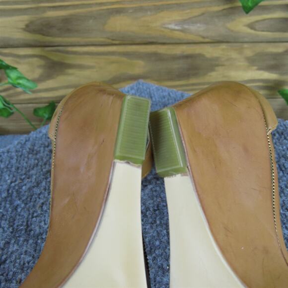 Guess Women's Brick Ankle Strap Brown Leather Sz‎ 9.5 Medium Gently Used 2025 - Picture 6 of 6